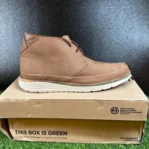 Clarks Bruno Top Leather Chukka Boots Light Brown Mens 12M Amazon.com | Clarks Bruno Top Taupe Nubuck 9 D (M) | Oxfords main image 4